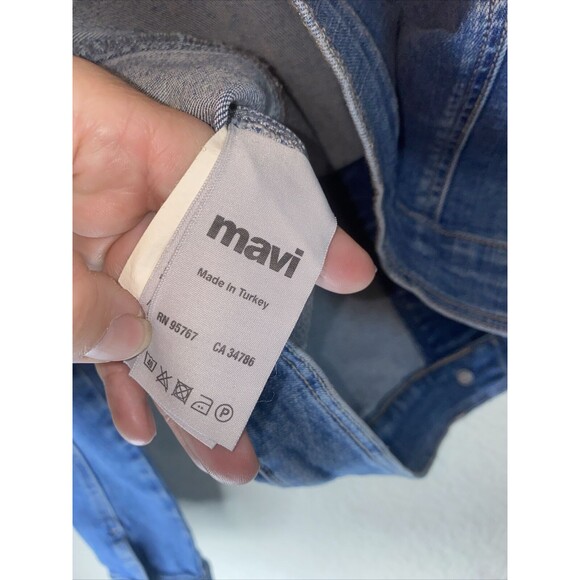 new Mavi jean Jacket Women western light katy Stretchy y2k 90s retro L - Picture 7 of 7
